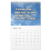 12-Month Biblical Scripture Verses For Women カレンダー (2月 2027)