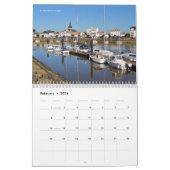 12 month calendar of seaside of France カレンダー (2月 2026)