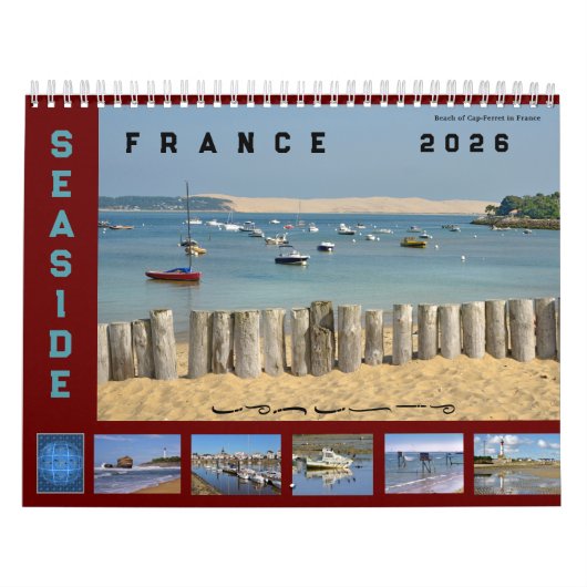 12 month calendar of seaside of France カレンダー (カバー)