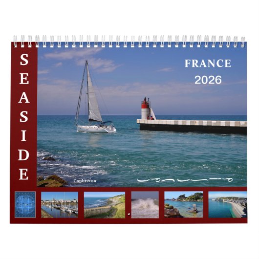 12 month calendar of seaside of France カレンダー (カバー)