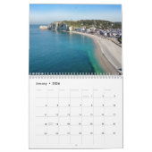 12 month calendar of seaside of France カレンダー (1月 2026)