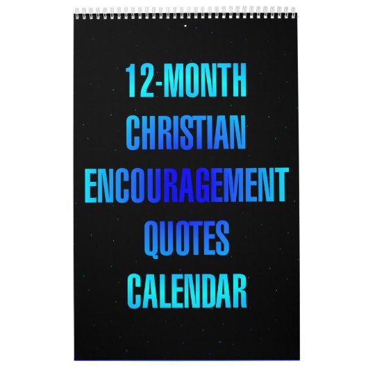 12-Month Christian Encouragement Quotes カレンダー (カバー)