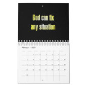 12-Month Christian Encouragement Quotes カレンダー (2月 2027)