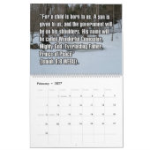 12-Month Christmas Biblical Scripture Verses カレンダー (2月 2027)