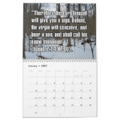 12-Month Christmas Biblical Scripture Verses カレンダー (1月 2027)