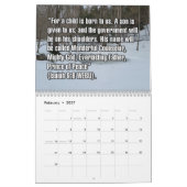 12-Month Christmas Biblical Scripture Verses カレンダー (2月 2027)
