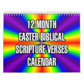 12-Month Easter Biblical Scripture Verses カレンダー (カバー)