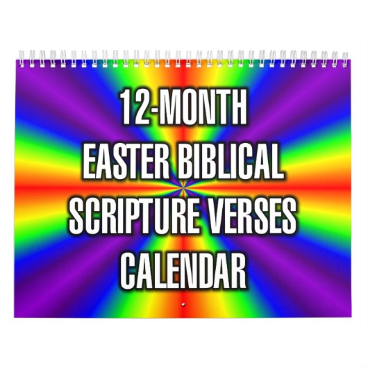12-Month Easter Biblical Scripture Verses カレンダー (カバー)