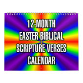 12-Month Easter Biblical Scripture Verses カレンダー (カバー)