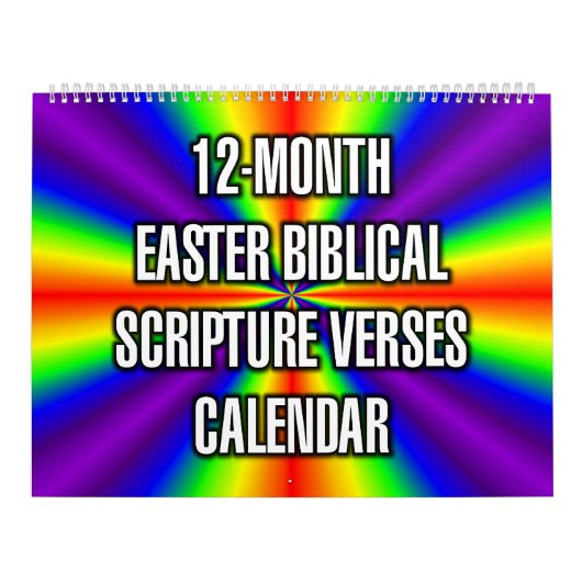12-Month Easter Biblical Scripture Verses カレンダー (カバー)