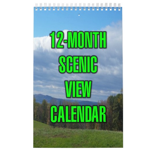 12-Month Scenic View カレンダー (カバー)