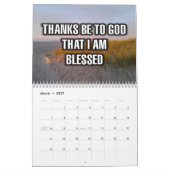 12-Month "Thanks Be To God That I Am..." カレンダー (3月 2027)