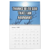 12-Month "Thanks Be To God That I Am..." カレンダー (1月 2027)