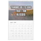 12-Month "Thanks Be To God That I Am..." カレンダー (3月 2027)