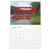 12-Month Words of Jesus Biblical Scripture Verses カレンダー (2月 2027)