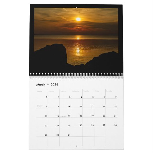 12 months in Central NY Calendar  カレンダー (3月 2026)