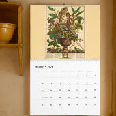 12 Months Of Flowers Baroque Rococo Botanical Art カレンダー
