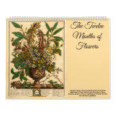 12 Months Of Flowers Baroque Rococo Botanical Art カレンダー (カバー)
