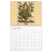 12 Months Of Flowers Baroque Rococo Botanical Art カレンダー (1月 2027)