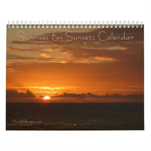 12 Months of Sunrise and Sunsets, Rd Edition カレンダー (カバー)