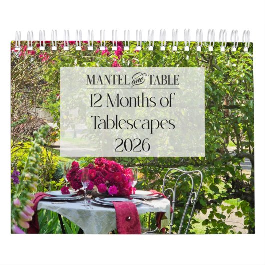 12 Months of Tablescapes 2026 Calendar カレンダー (カバー)