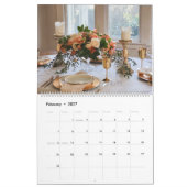 12 Months of Tablescapes Calendar 2026 カレンダー (2月 2027)