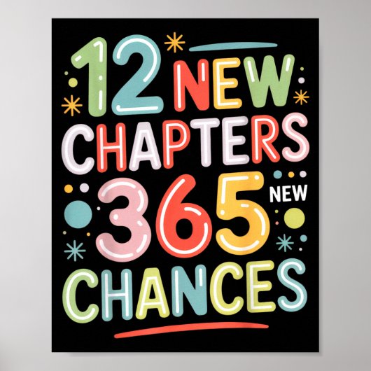 12 New Chapters 365 Chances Insrational Quote For  ポスター (正面)