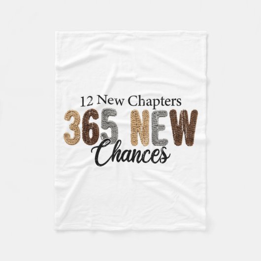 12 New Chapters 365 New Chances フリースブランケット (正面)