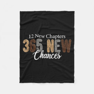 12 New Chapters 365 New Chances  フリースブランケット