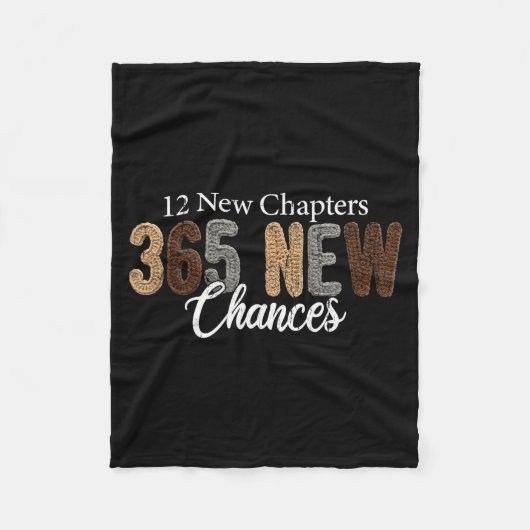 12 New Chapters 365 New Chances  フリースブランケット (正面)
