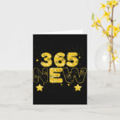 12 New Chapters 365 New Chances Happy New Year 202 カード (黄色い花)