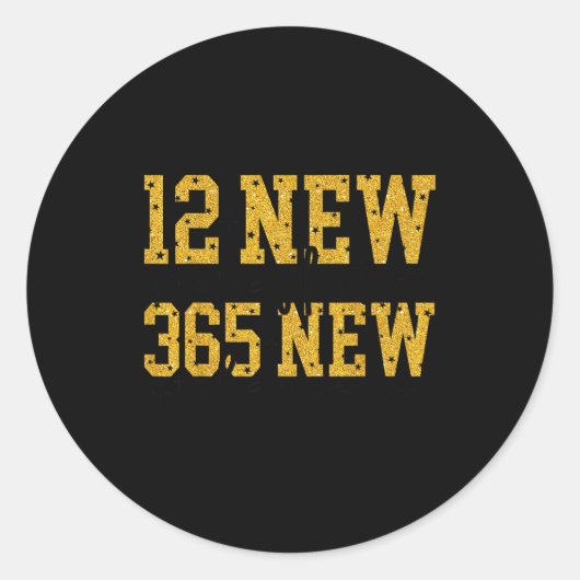 12 New Chapters 365 New Chances Happy New Year Par ラウンドシール (正面)