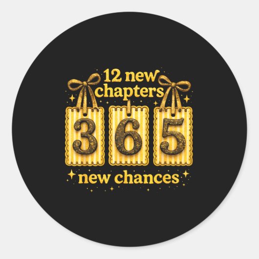 12 New Chapters 365 New Chances Party Family 2026  ラウンドシール (正面)