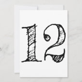 12 numéro onze manuscrit géant 招待状 (正面)