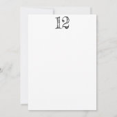 12 numéro onze manuscrit géant 招待状 (裏面)