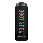 12 ozブラックドリンクボトルカスタムロゴ真空シール タンブラー (正面)