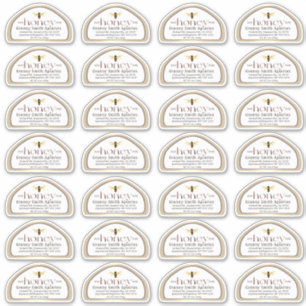 12 oz Jar金ゴールド用のSkip形状のハニーラベル縁ど シール