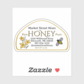 12 oz Skipシェイプハニーラベル透明または白 シール (シート)