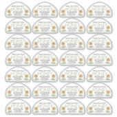 12 oz Skip形状ひまわりグリーン付きハニーラベル シール (正面)