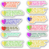 12 PCS -ハートラブメッセージかわいいママのためのステッカー シール (正面)