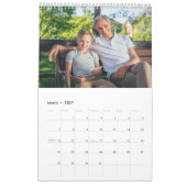 12 Photo Collage任意の年、名前、メッセージ2023 カレンダー (3月 2027)