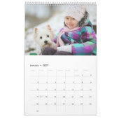 12 Photo Collage任意の年、名前、メッセージ2023 カレンダー (1月 2027)
