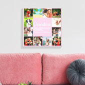 12 Photo Collage 最高の Granny Granny定義 キャンバスプリント (インサイチュ (リビング))