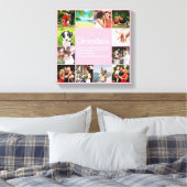 12 Photo Collage 最高の Granny Granny定義 キャンバスプリント (インサイチュ (寝室))