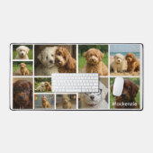 12 Photo Collage And Text Personalized  デスクマット (キーボード&マウス)