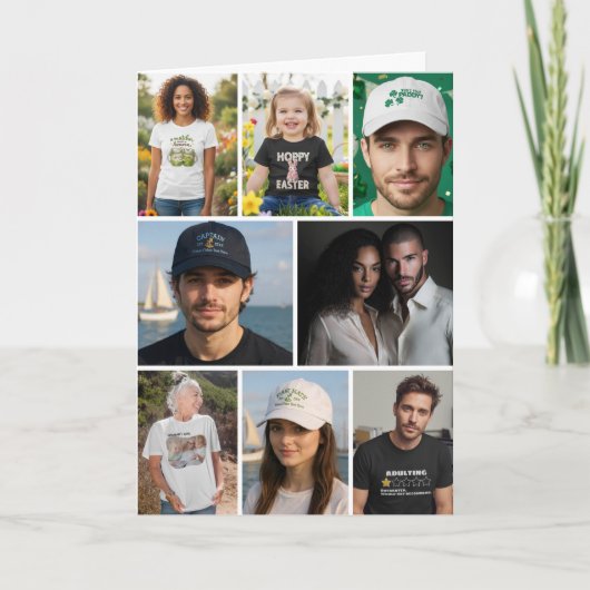 12 Photo Collage Personalized Custom カード (正面)