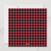 12 Photo Collage Red Buffalo Plaid Merry Christmas シーズンカード (裏面)