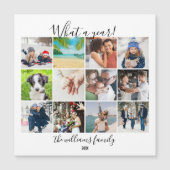 12 Photo Collage What A Year Holiday Card (正面)