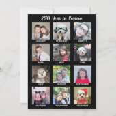 12 Photo Collage with Year in Review 2020 シーズンカード (正面)