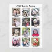 12 Photo Collage with Year in Review 2022 シーズンポストカード (正面)